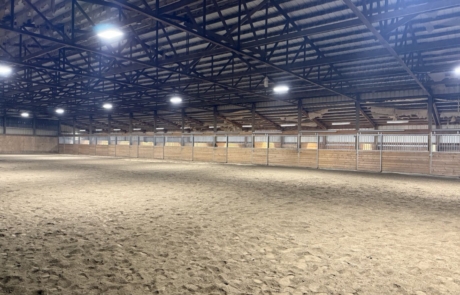 Indoor Arena Lights Indoor riding arena under full lighting at Sihota Stables