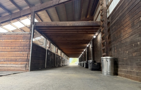 Barn Aisle Covered barn aisle between stall rows