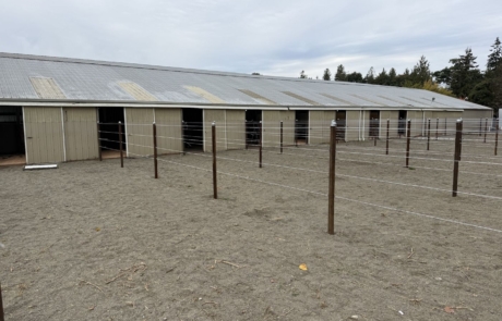 Attached Turnouts Attached turnouts outside the stall barn